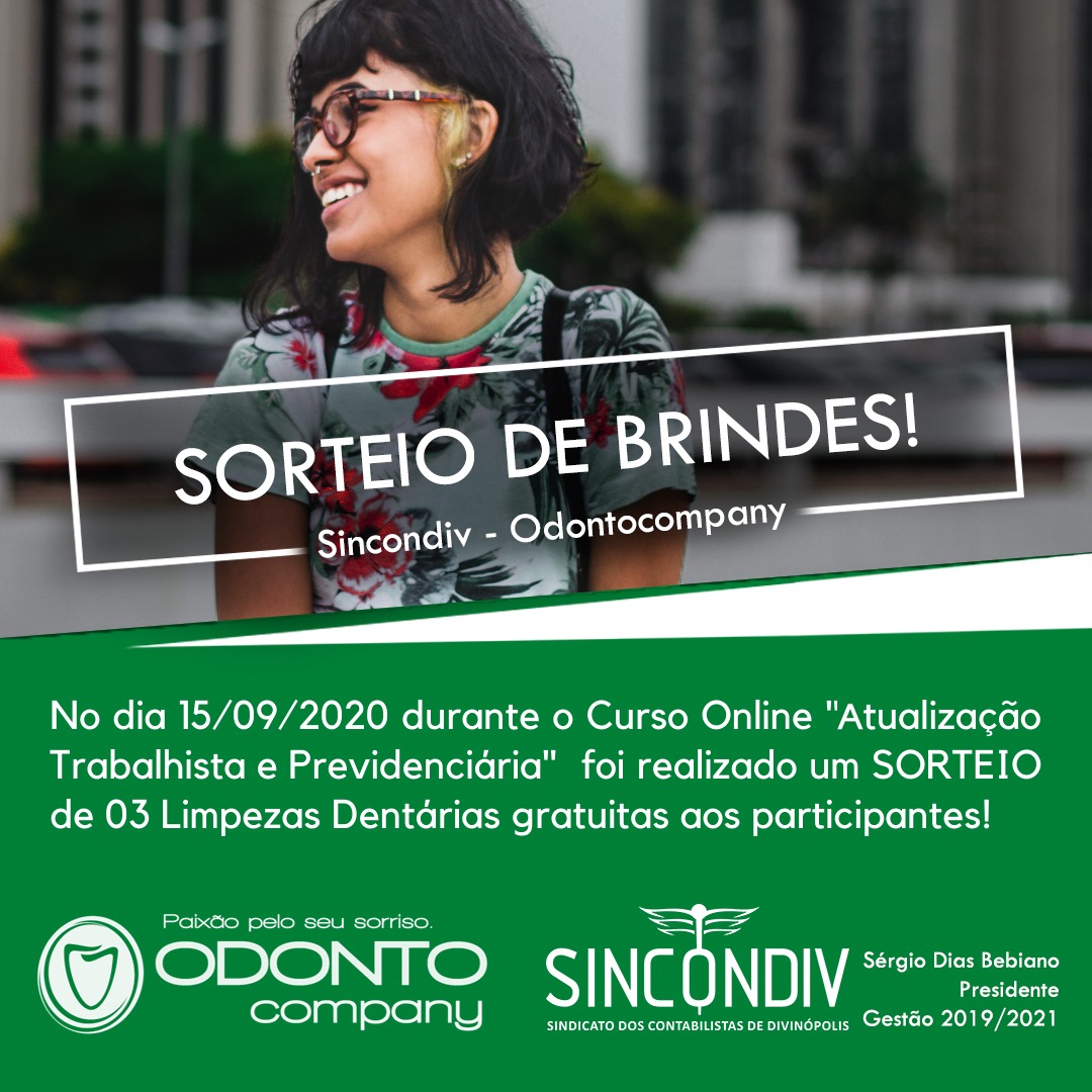 SORTEIO DE BRINDES! - ODONTOCOMPANY